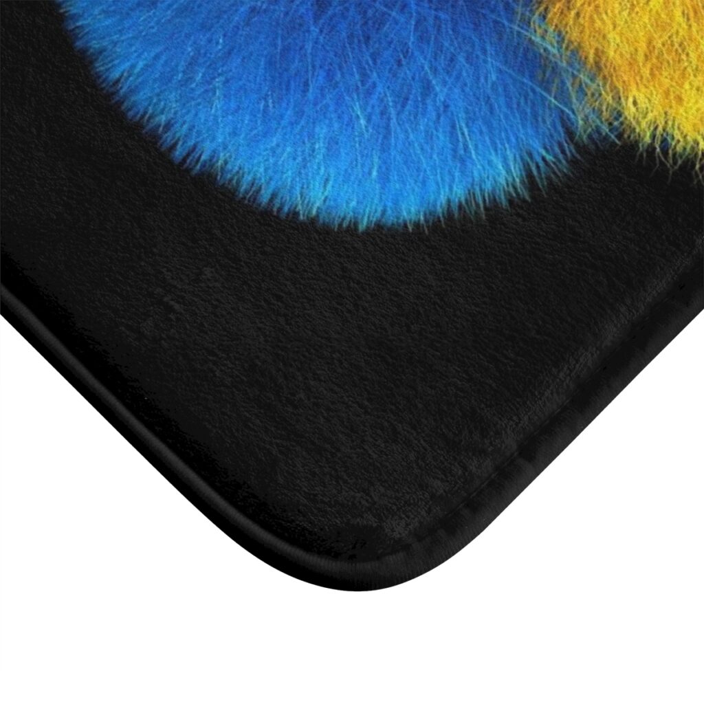 bath mat “Blue-yellow layers”