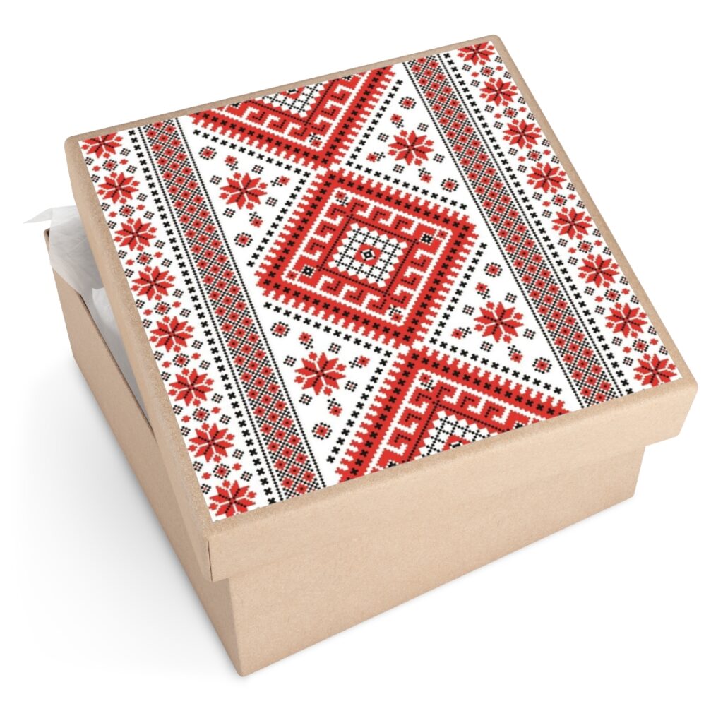 square vinyl stickers “Ukrainian embroidery”