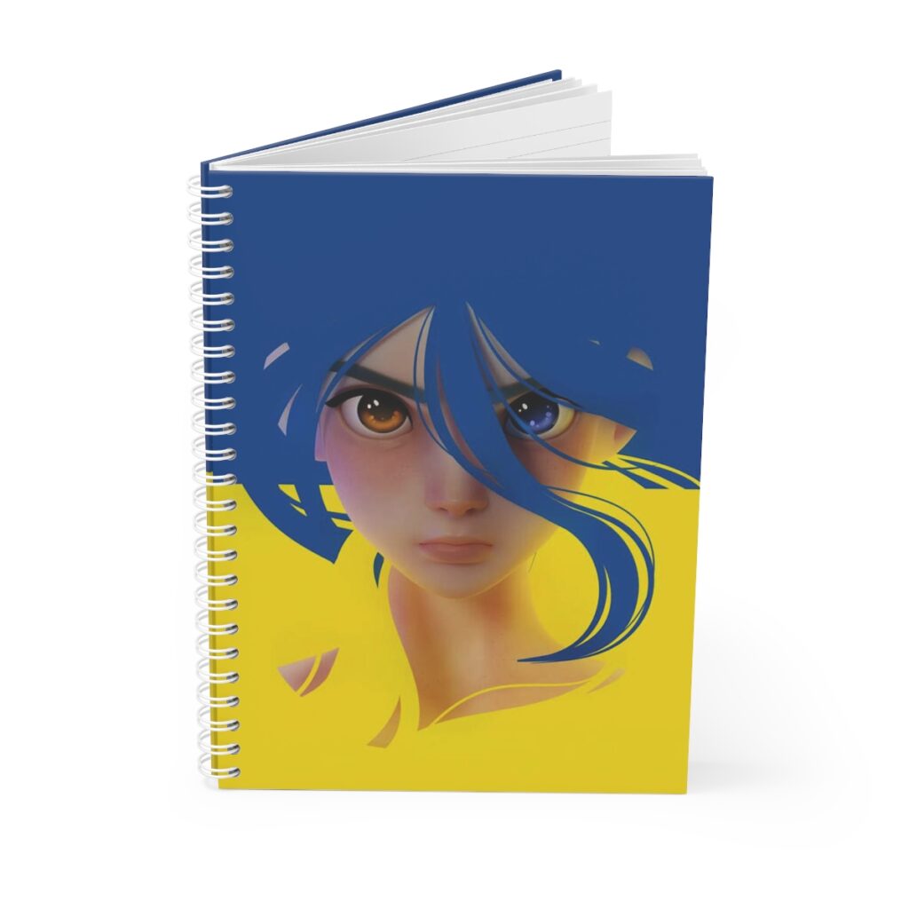 spiral notebook “Blue and Yellow avatar”