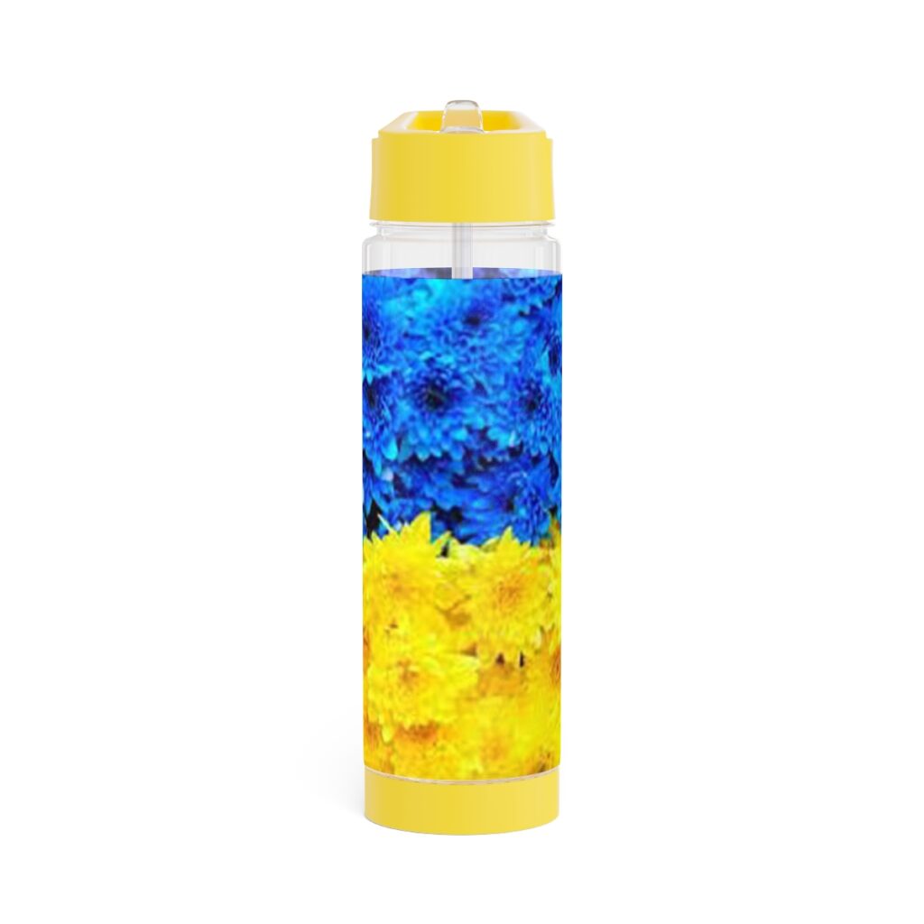 infuser water bottle “Blue and yellow”