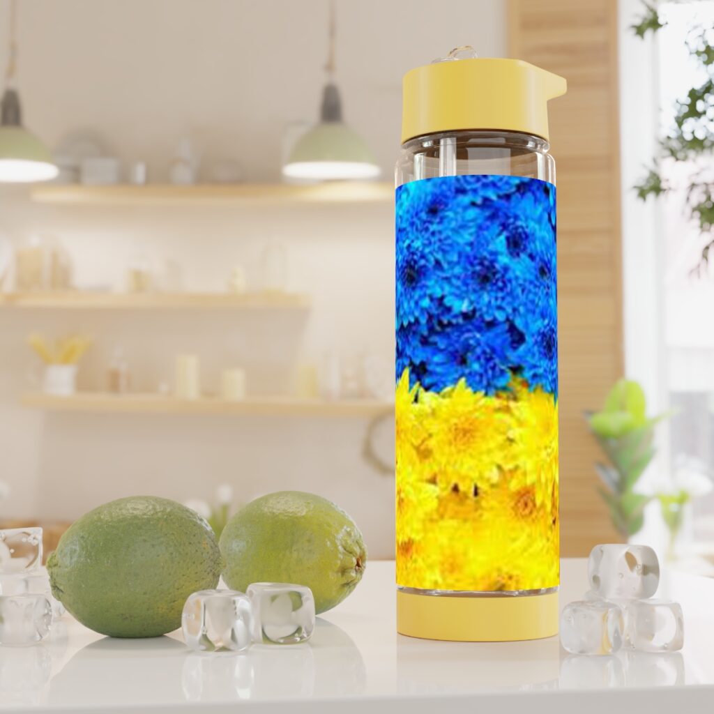 infuser water bottle “Blue and yellow”