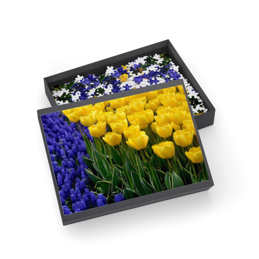 puzzle “Blue-yellow tulips”