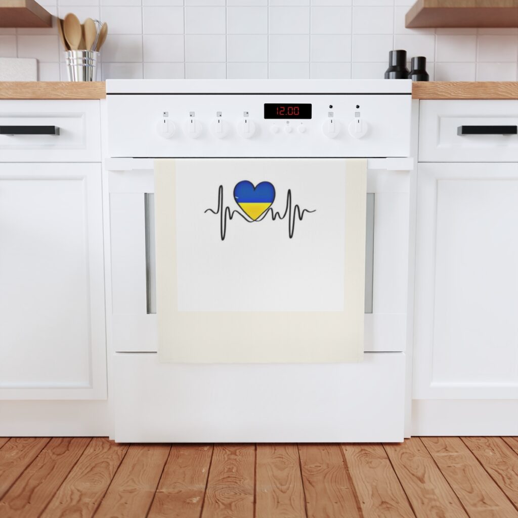 cotton tea towel “Ukrainian heart”