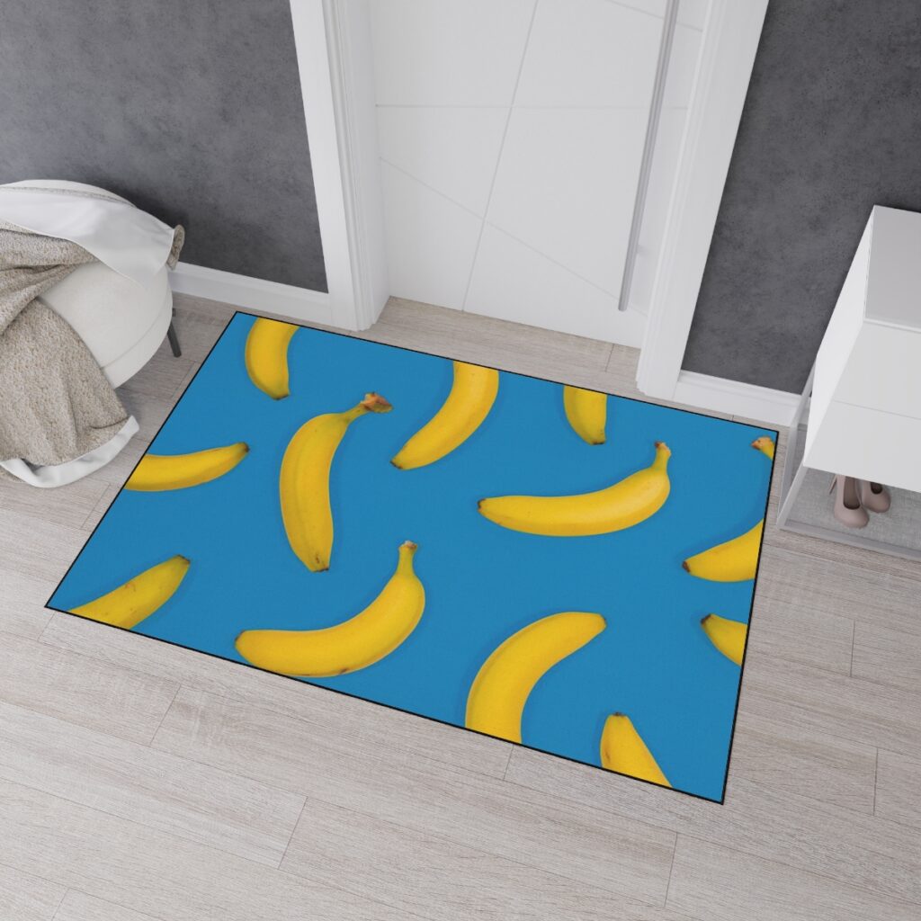 heavy duty floor mat “Blue and Yellow Bananas”