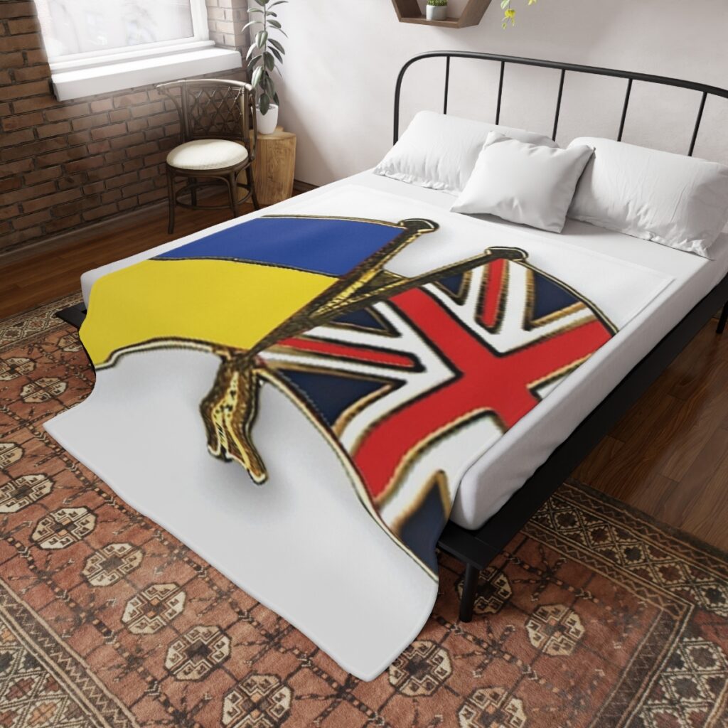 plush fleece blanket “Ukraine and England”