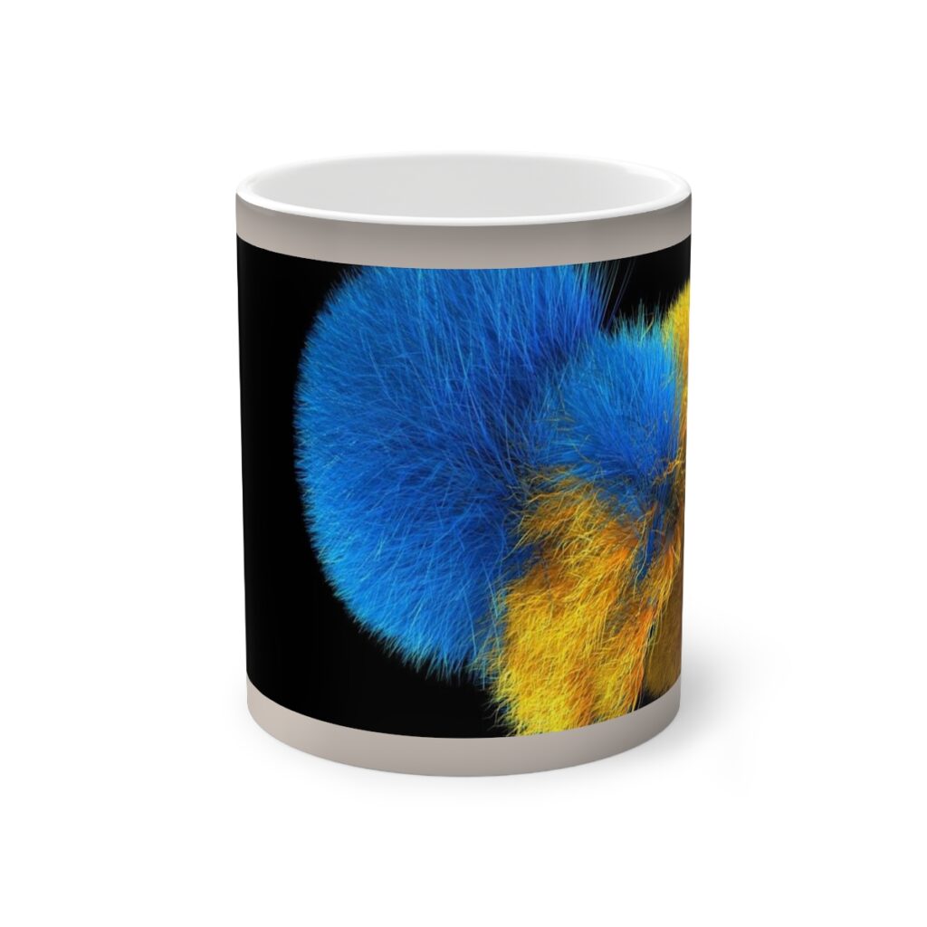 color-changing mug “blue-yellow layers”