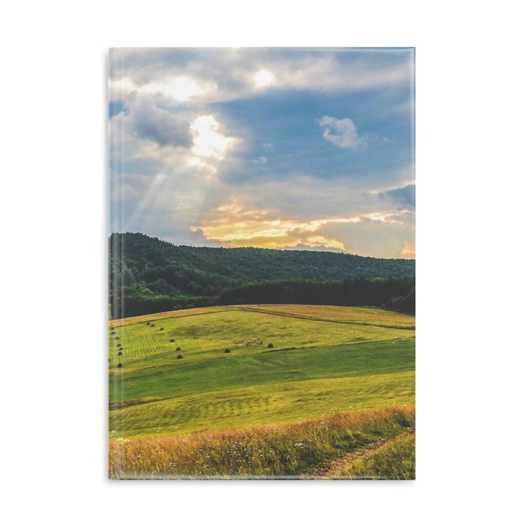 hardcover notebook with puffy covers “A Ukrainian village in the Carpathians”