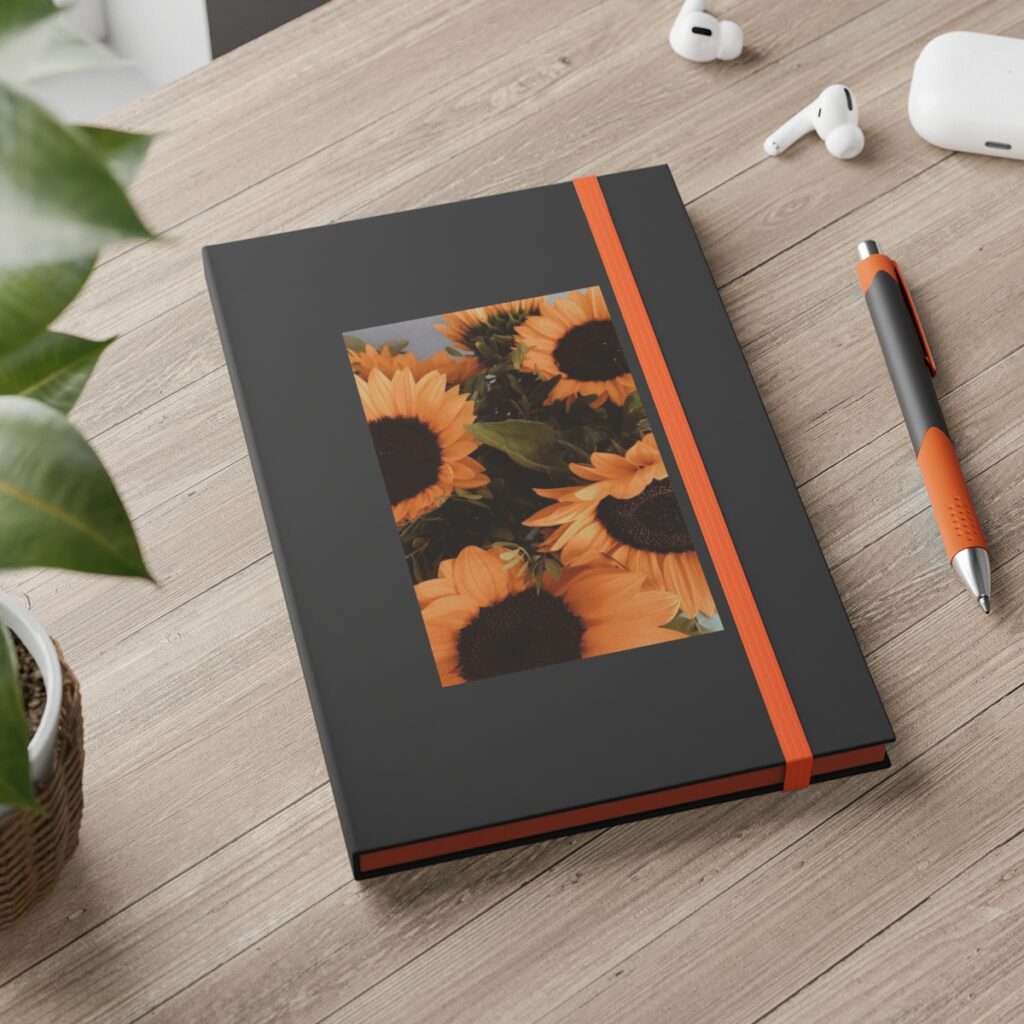 color contrast notebook – ruled “Ukrainian sunflowers”