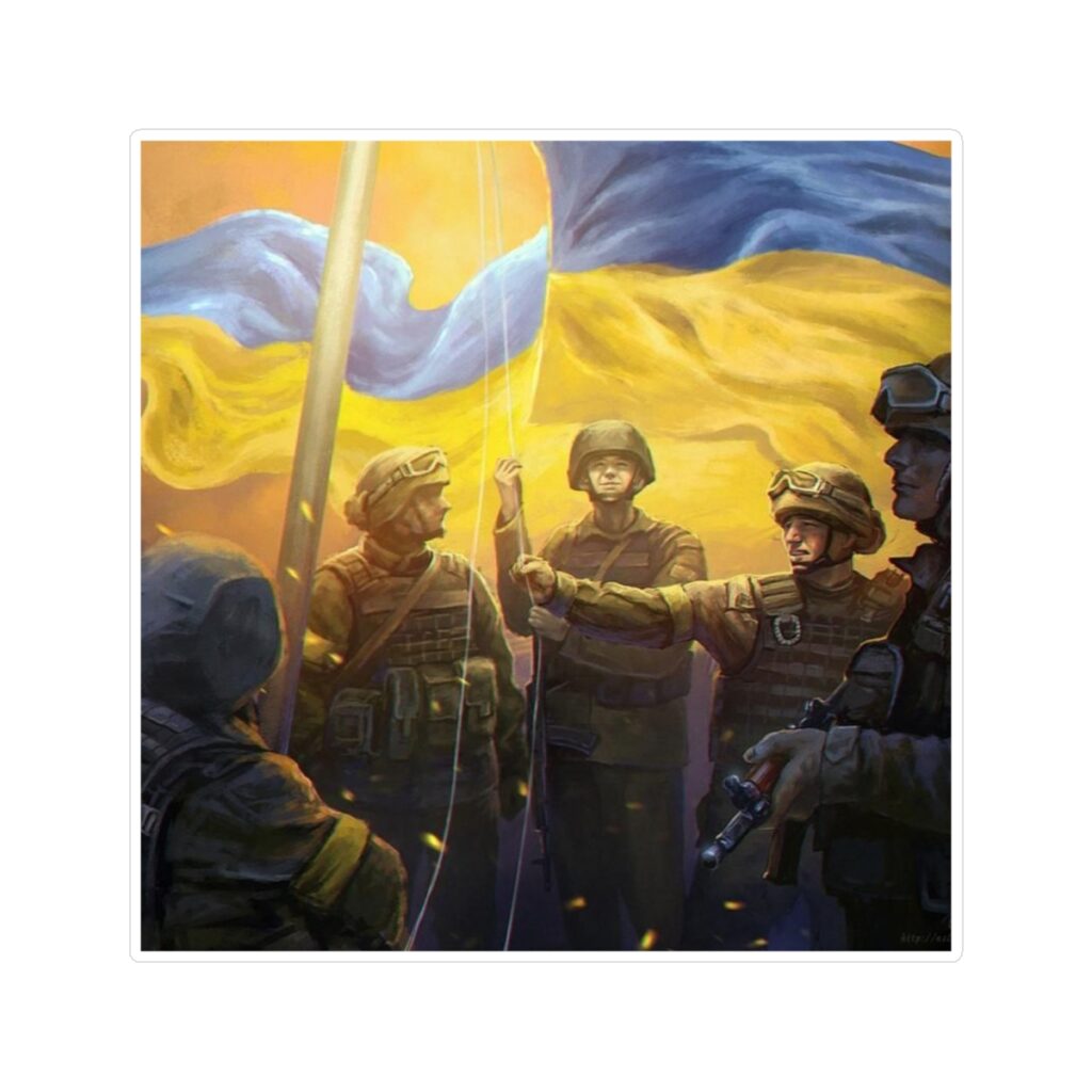 vinyl kiss-cut stickers “Ukrainian soldiers”