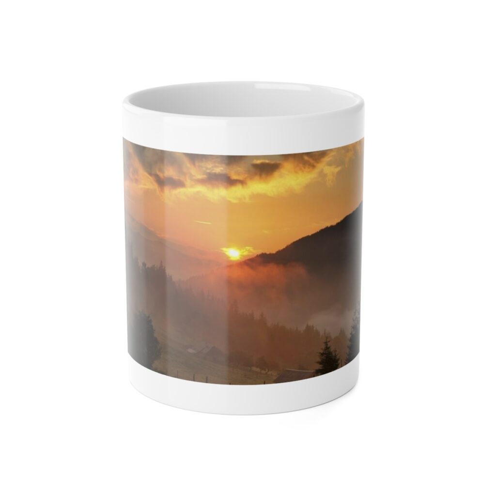 white ceramic mug “Ukrainian Carpathian Mountains”