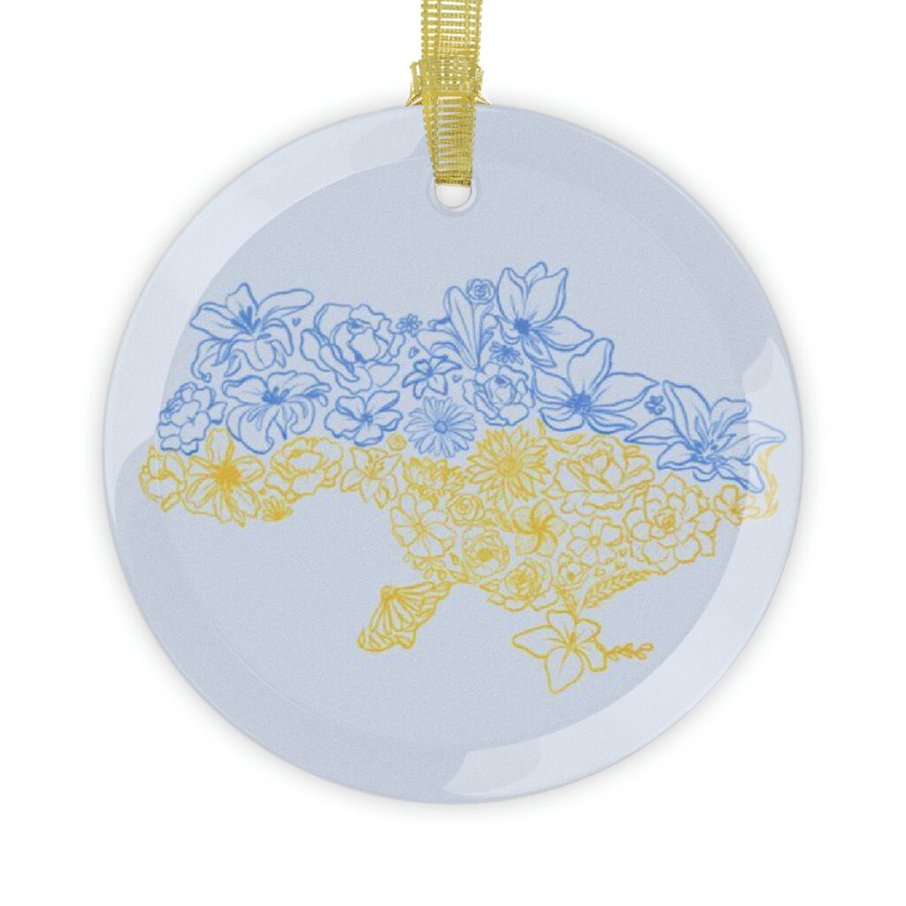 glass ornaments “Map of Ukraine”