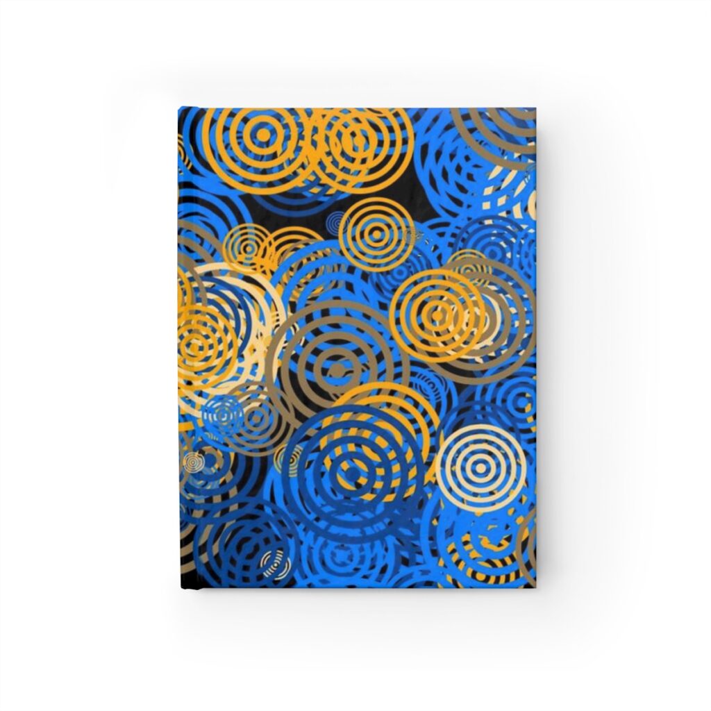 journal – ruled line “Blue and yellow circles”