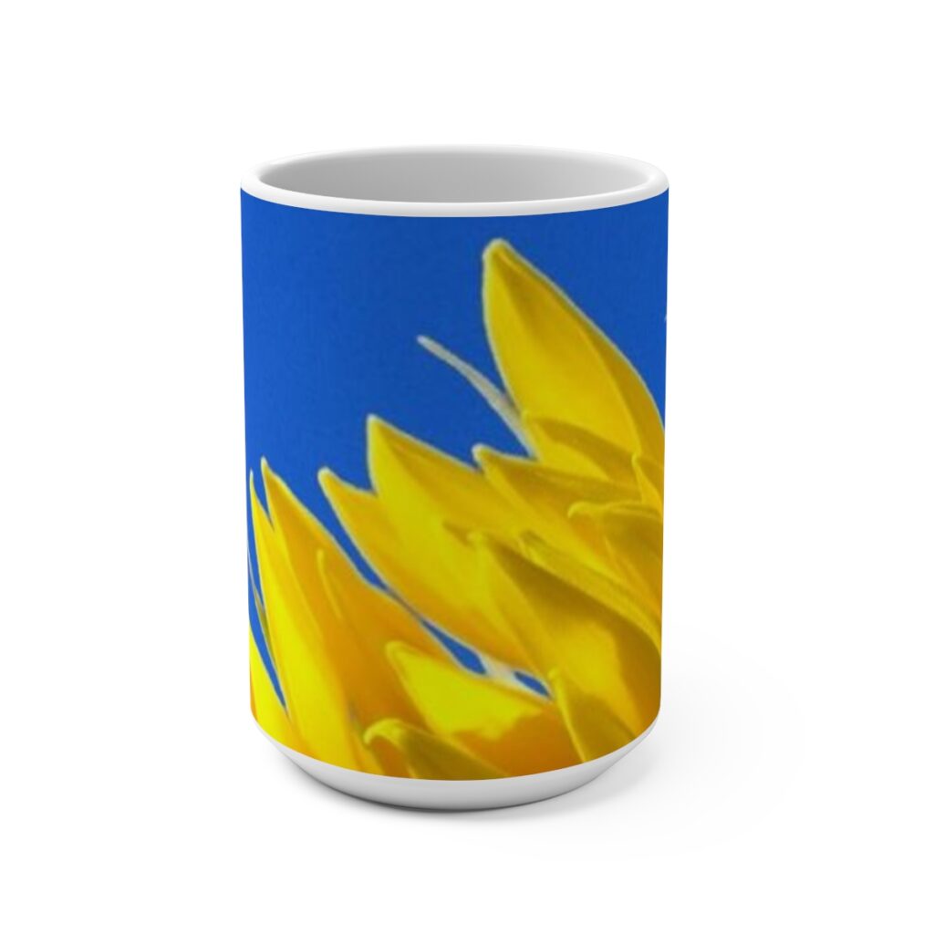 mug “Blue-yellow tulips”