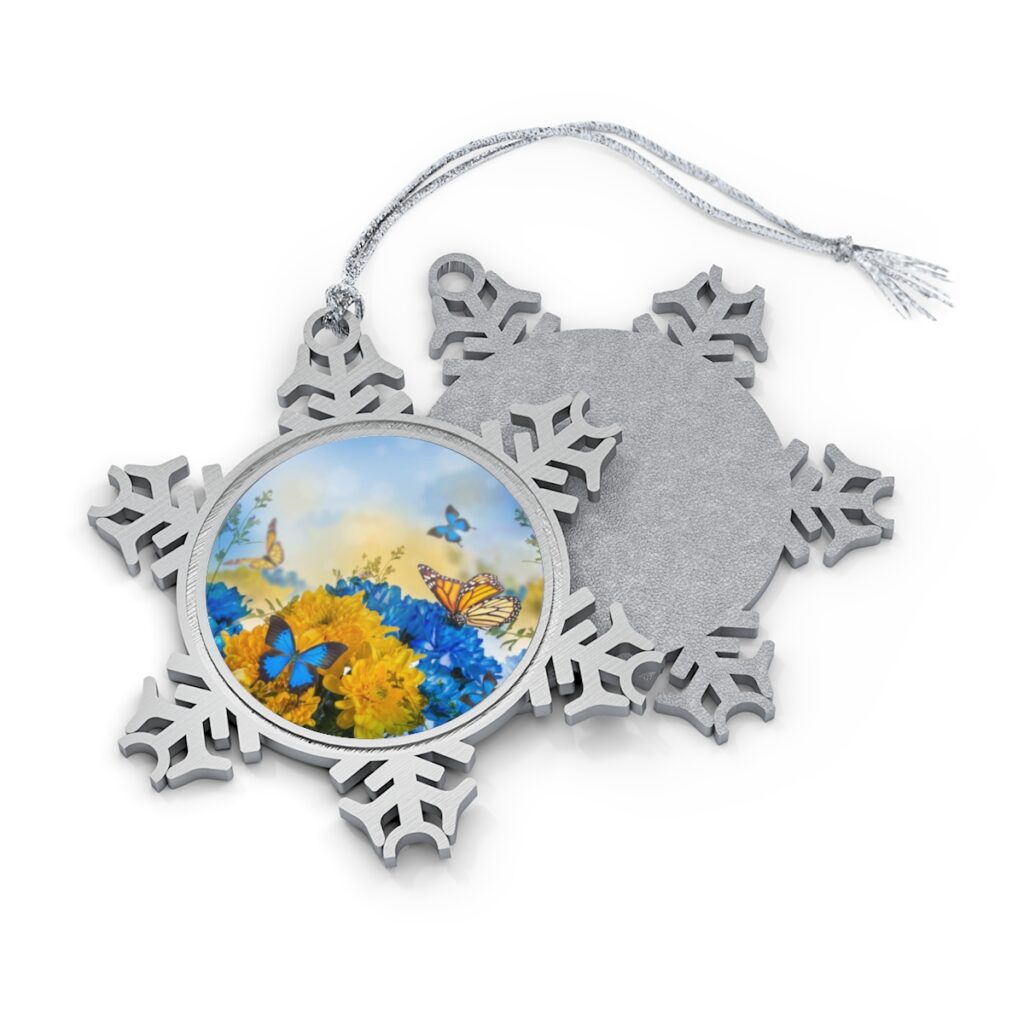 pewter snowflake ornament “Ukrainian”