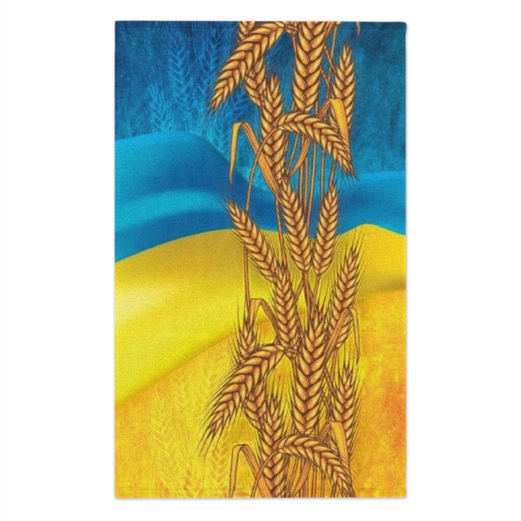 rally towel, 11×18 “Ukrainian Wheat”