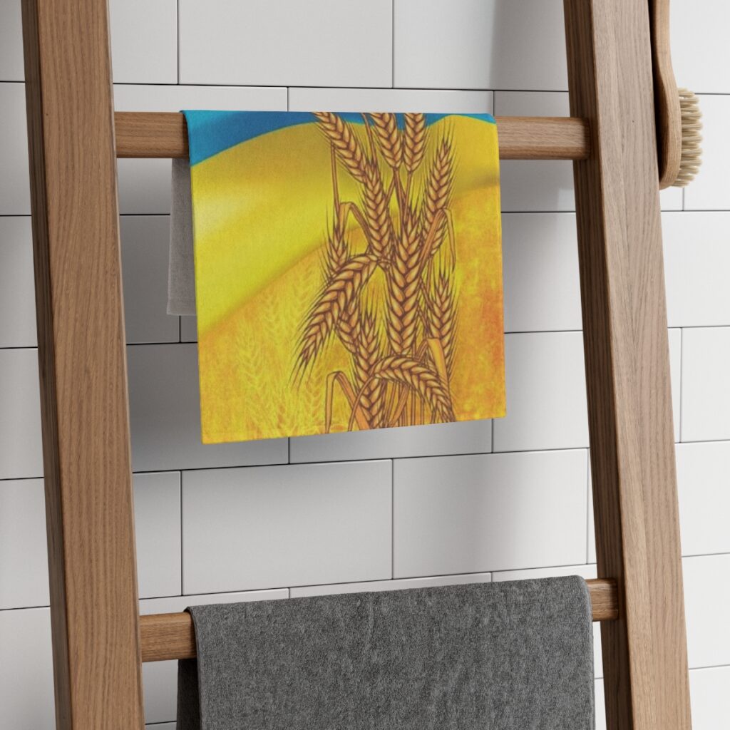 rally towel, 11×18 “Ukrainian Wheat”