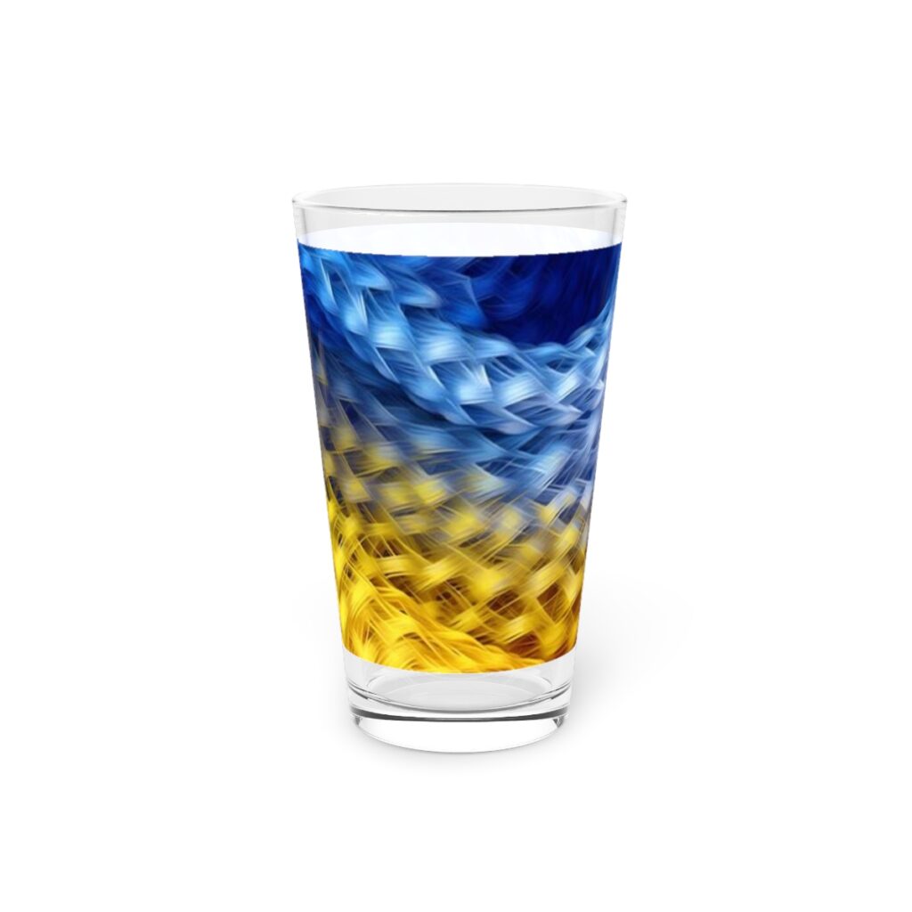 pint glass “Blue-yellow”