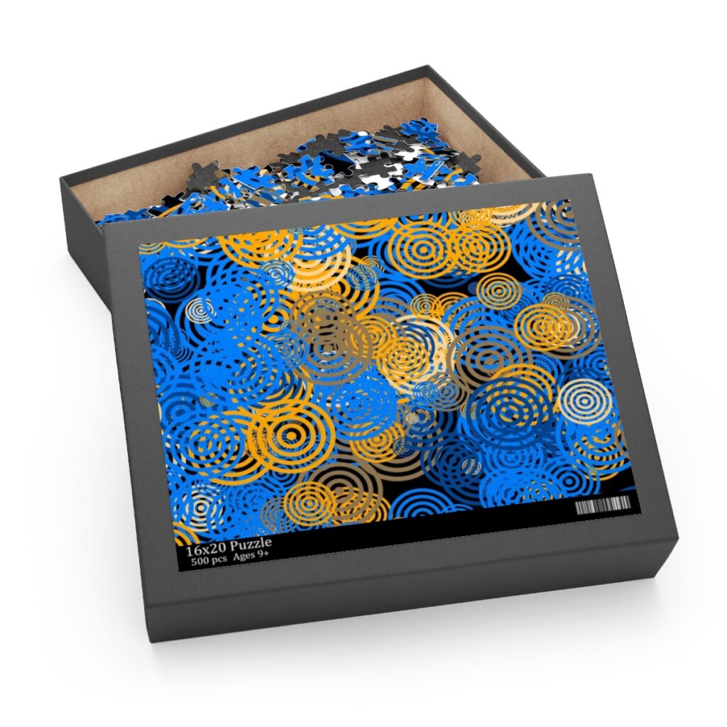 puzzle “Blue and yellow circles”