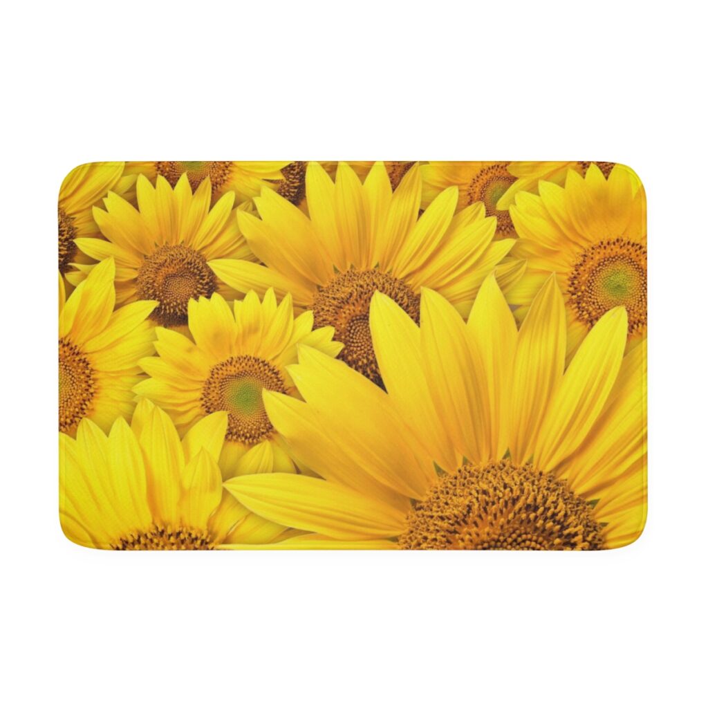 memory foam bath mat “Ukrainian sunflowers”