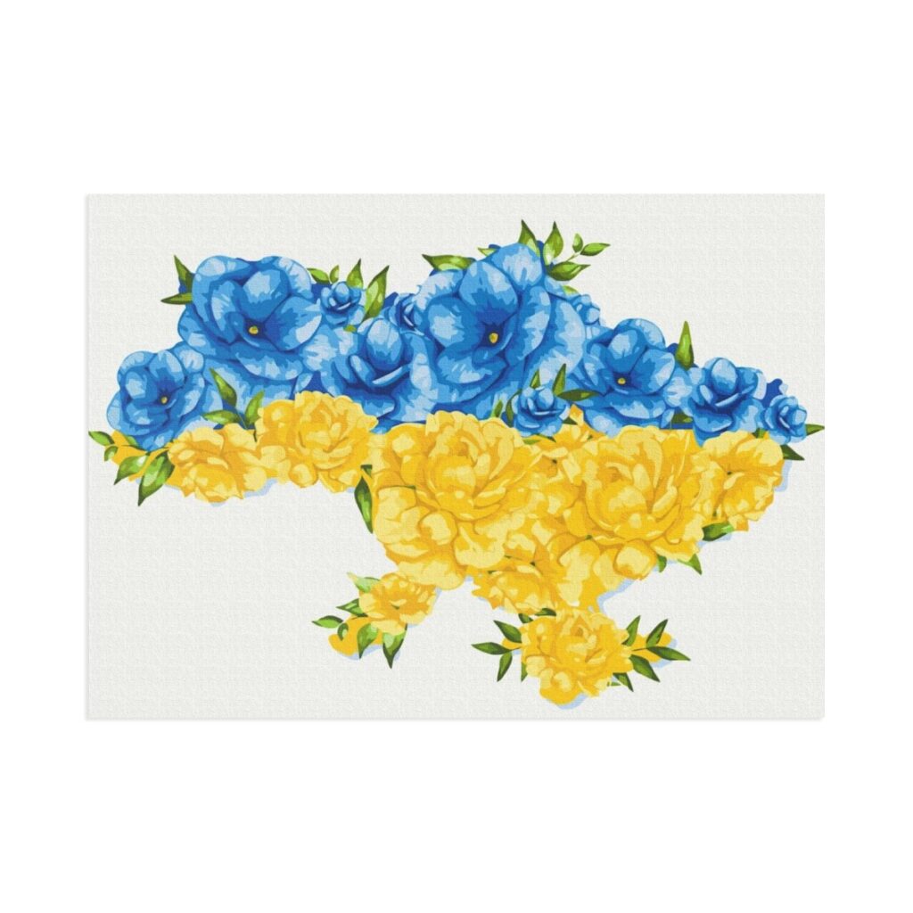 fine art postcards “Map of Ukraine”