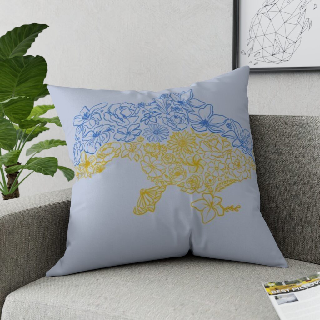 broadcloth pillow “Map of Ukraine”