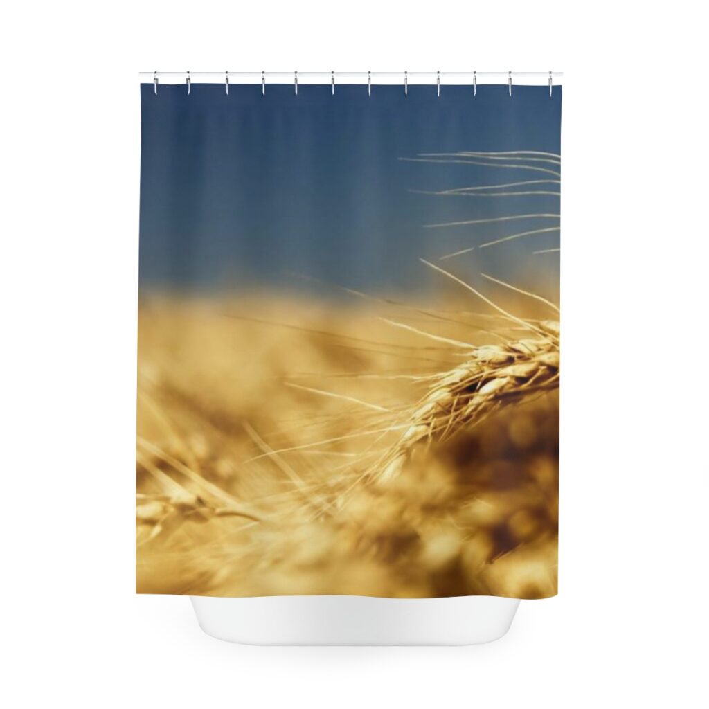 polyester shower curtain “Ukrainian Wheat”