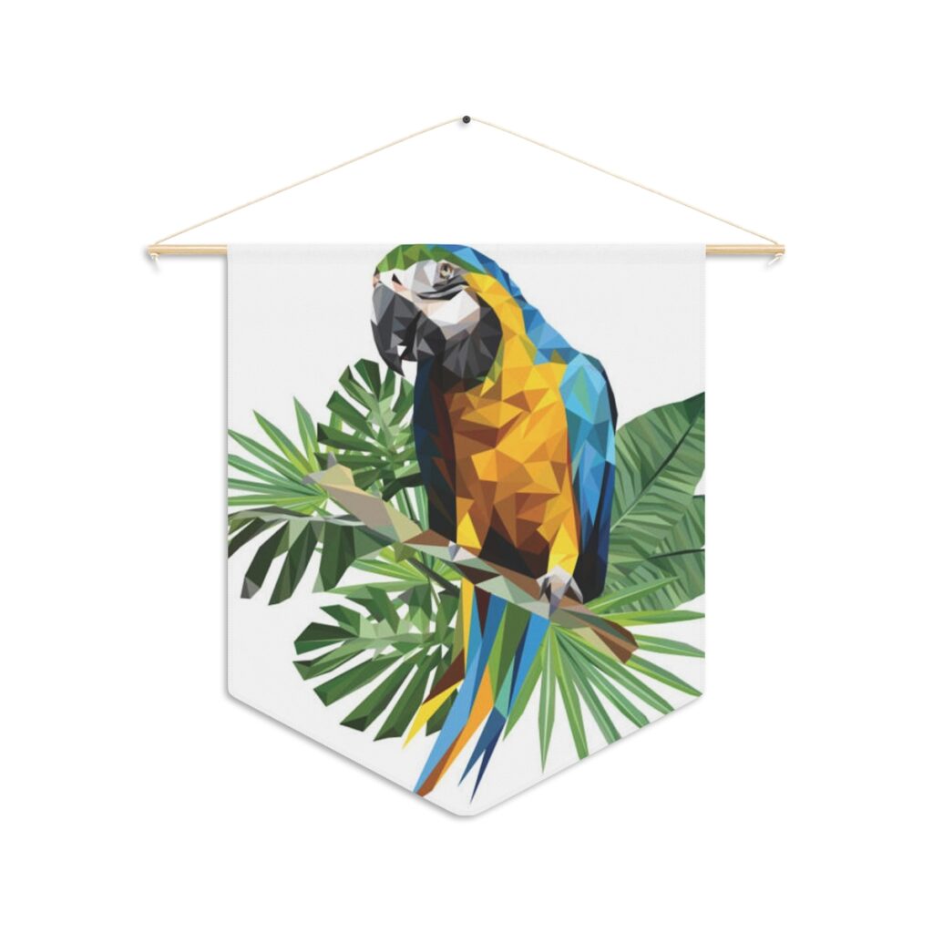 pennant “Blue and Yellow Parrot”