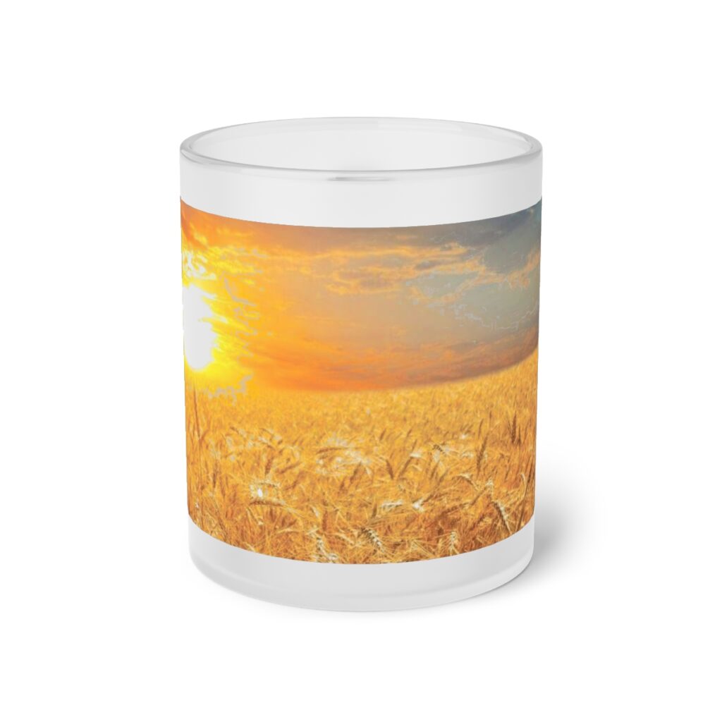 frosted glass mug “Ukrainian field”