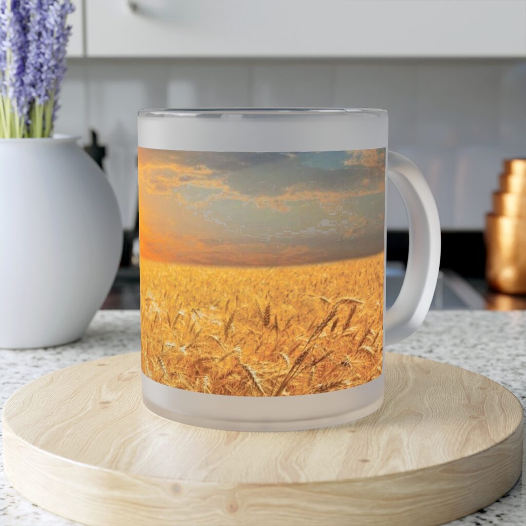 frosted glass mug “Ukrainian field”