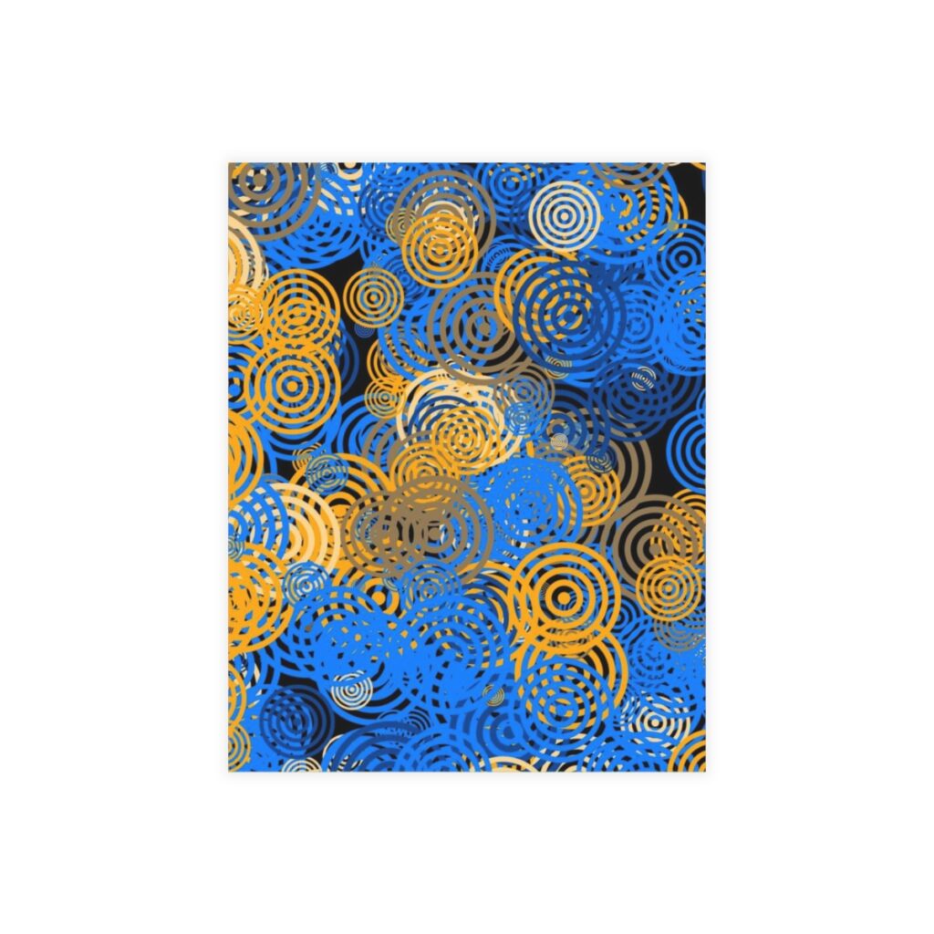 postcard bundles “Blue and yellow circles”