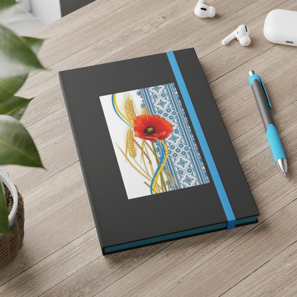 color contrast notebook – ruled “Ukrainian poppy”