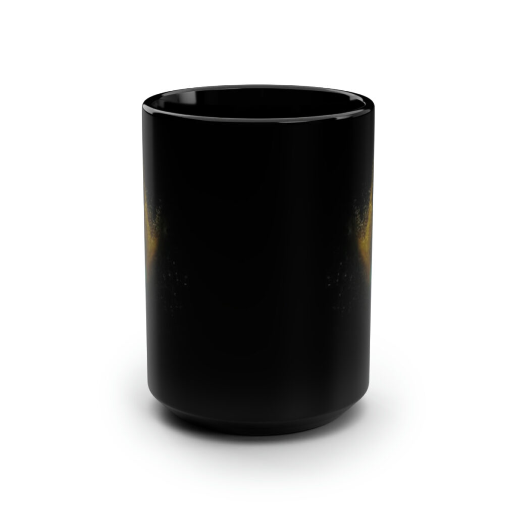 black mug “Blue-yellow dust”