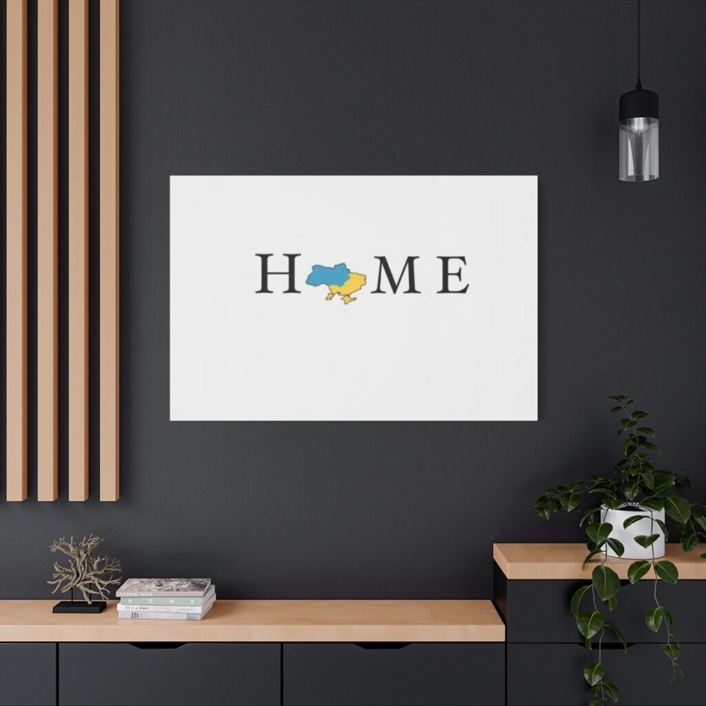 matte canvas, stretched “Ukraine home”