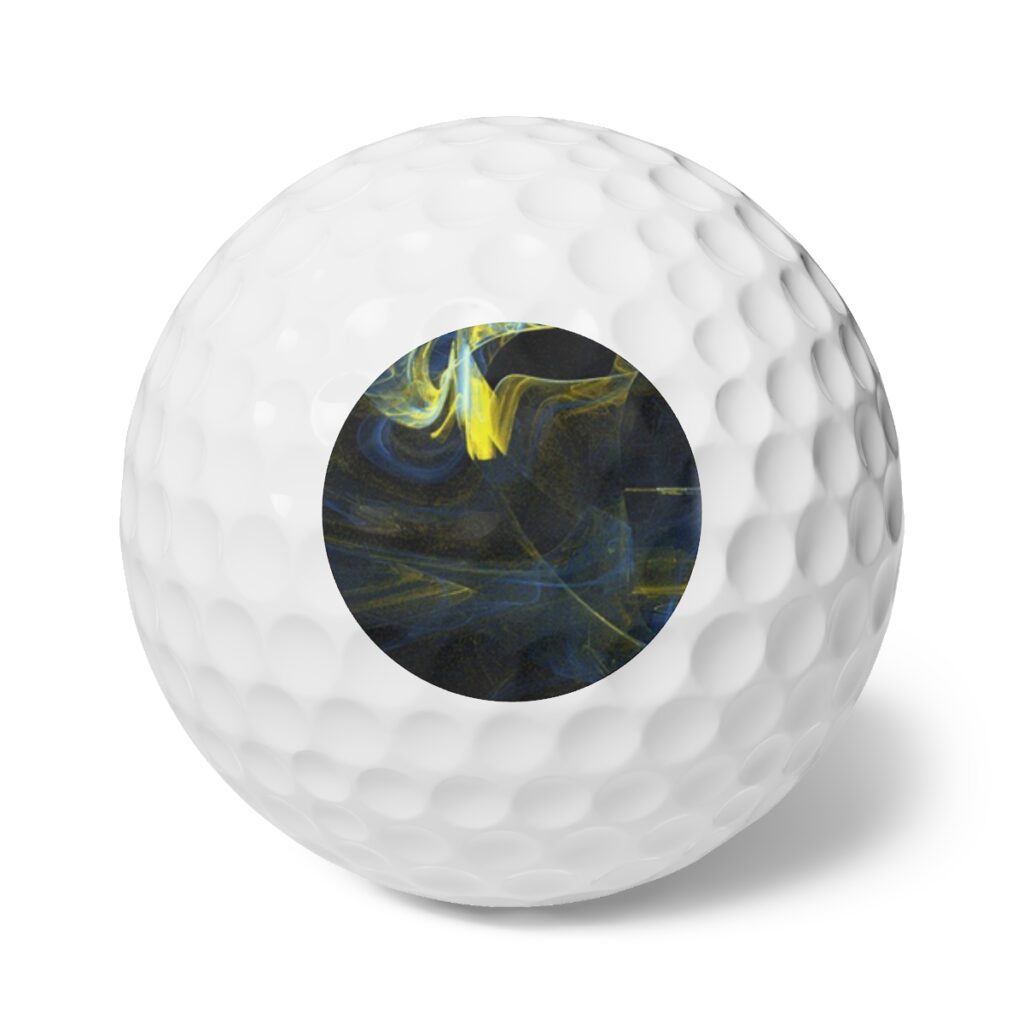 golf balls “Blue-yellow abstraction”