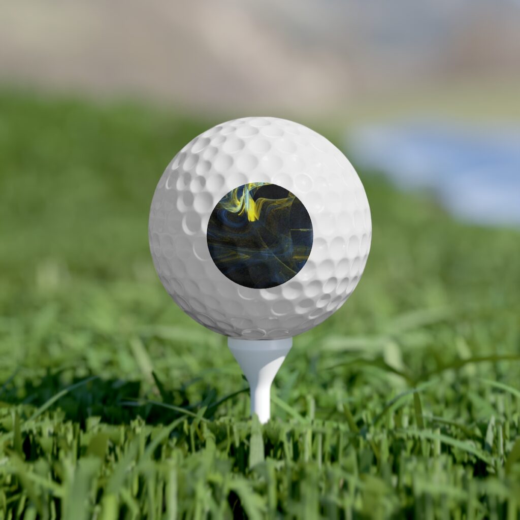 golf balls “Blue-yellow abstraction”