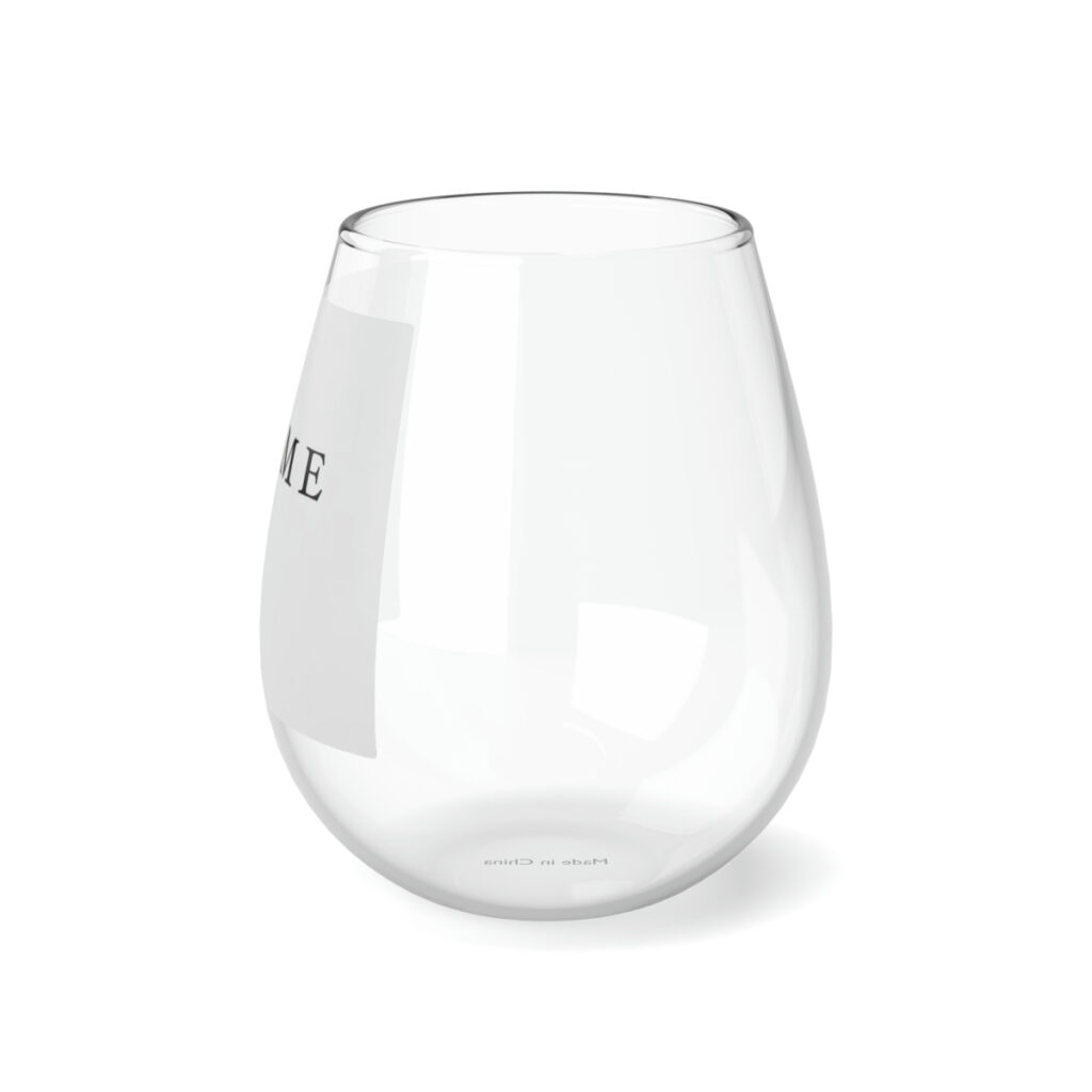 stemless wine glass “Home”