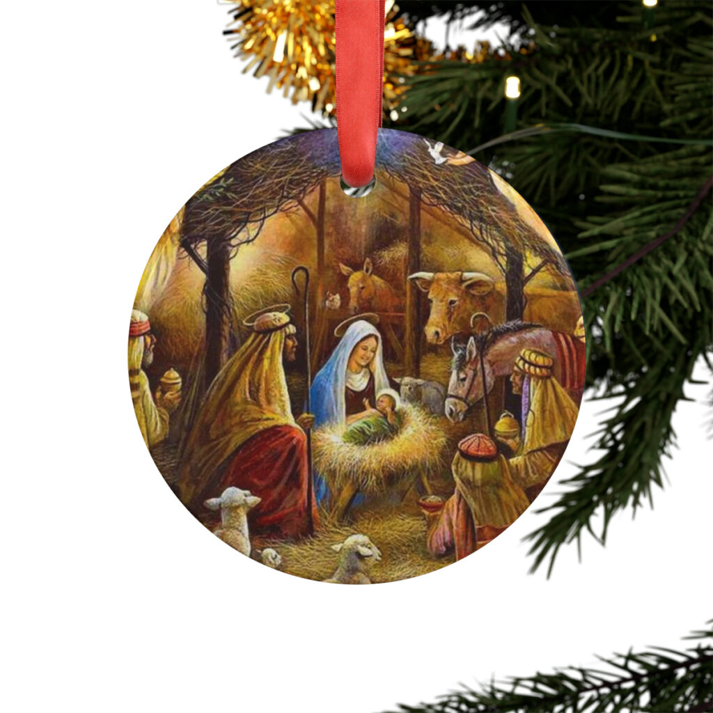 acrylic ornament with ribbon “Ukrainian Christmas”